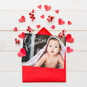 Hand lettered happy Valentine’s Day holiday photo