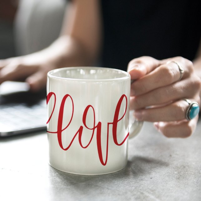 Hand-Lettered Heart Love Coffee Mug (Creator Uploaded)