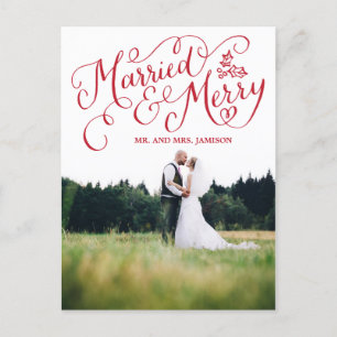 Hand Lettered Holiday Married and Merry