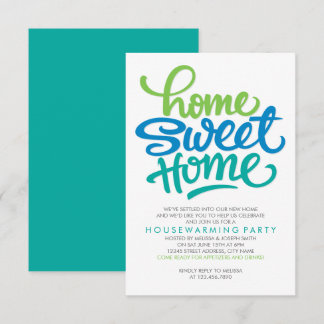HAND LETTERED HOME SWEET HOME | HOUSEWARMING PARTY INVITATION