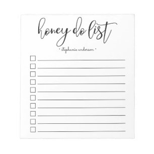 Hand-Lettered Honey Do List Personalised Notepad
