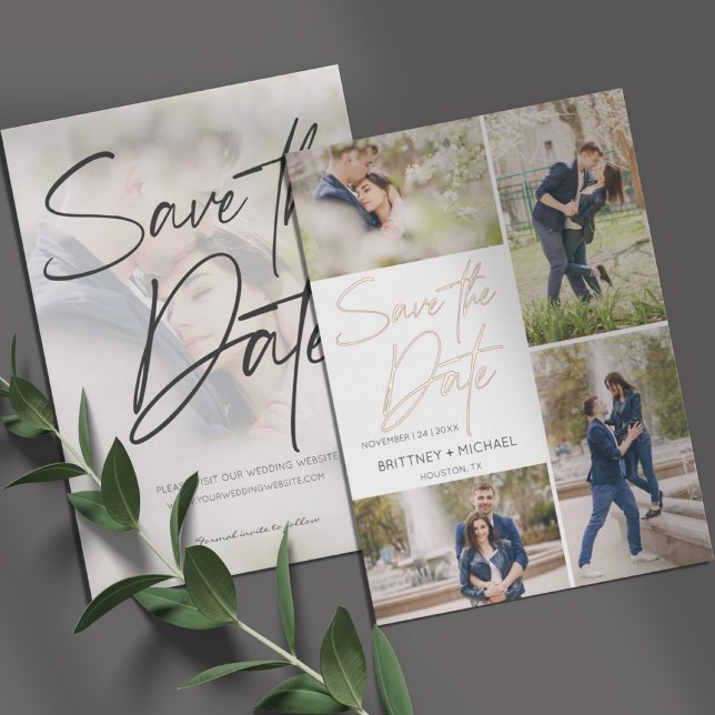 Hand Lettered Image Collage Save The Date (Creator Uploaded)