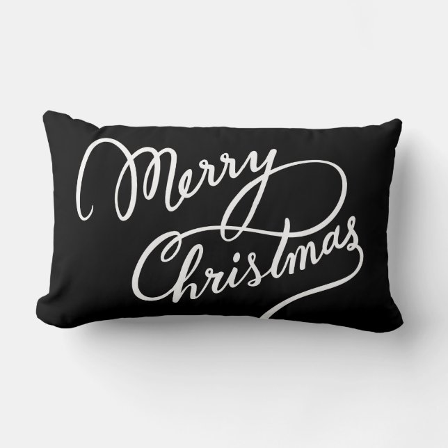 HAND-LETTERED MERRY CHRISTMAS | PILLOW (Front)