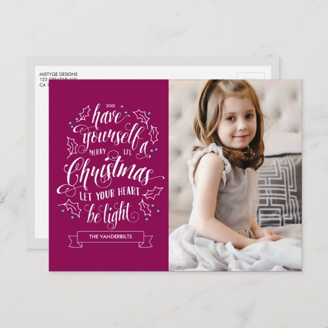 Hand Lettered Merry Li'l Christmas Holiday (Front/Back)