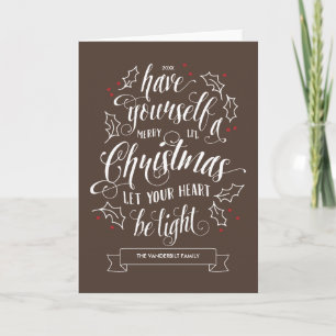 Hand Lettered Merry Li'l Christmas Holiday Folded