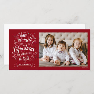 Hand Lettered Merry Li'l Christmas One Sided Holiday Card