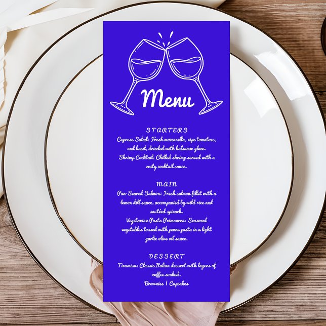 Hand Lettered Modern Whimsical Wedding Dinner Menu (Creator Uploaded)