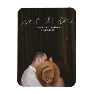 Hand Lettered Save the Date Flexi Magnet
