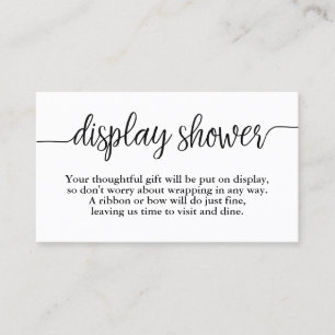 Hand Lettered Script Baby Shower Gift Display Card
