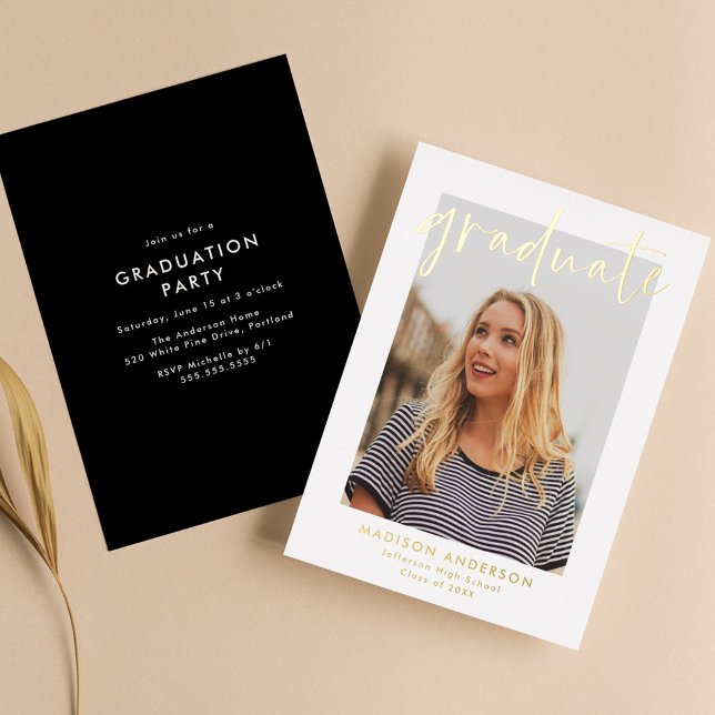 Hand-Lettered Script Photo Graduation Party (Creator Uploaded)