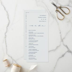 Hand Lettered Script "We Do" Wedding Ceremony Program