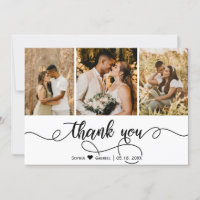 Hand Lettered Script Wedding Photo Collage 