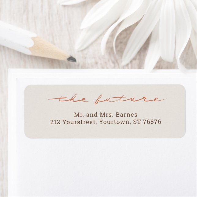 Hand Lettered Script Wedding Return Address Label (Insitu)