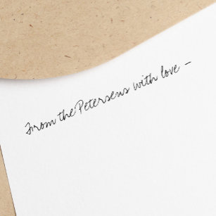 Hand Lettered Signature   Your Custom Text Rubber Stamp