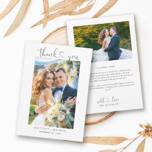 Hand-Lettered Simple Photo Thank You Card