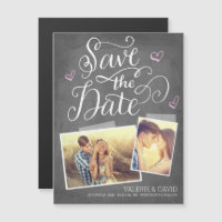 Hand lettered Snapshot 2-Photo Save the Date