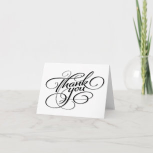 Hand Lettered Thank You Note Card