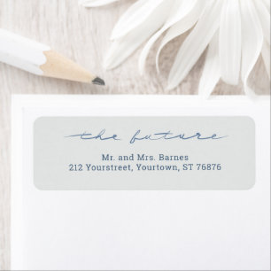 Hand Lettered "the future" Wedding Return Address Label