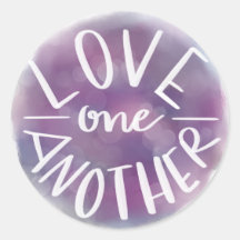 Hand-Lettered Watercolor Bokeh Love One Another
