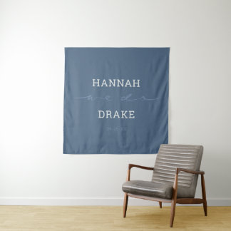 Hand Lettered We Do Script Wedding Tapestry