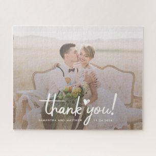 Hand-Lettered Wedding Photo Thank You Bridemaid Jigsaw Puzzle