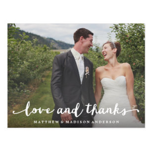 Hand Lettered | Wedding Thank You Postcard