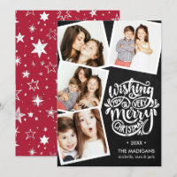 Hand Lettered Wishes | Christmas Photo Collage