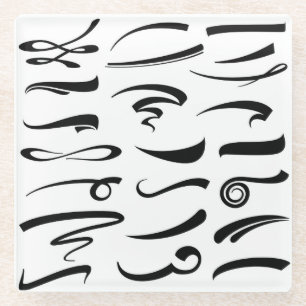 Hand Lettering Underlines Coaster