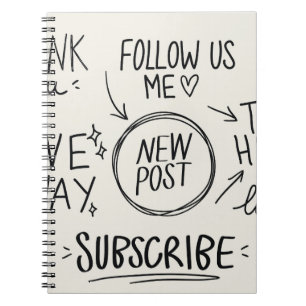 Hand Lettering: Vintage Doodle Set. Notebook