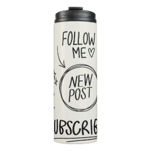 Hand Lettering: Vintage Doodle Set. Thermal Tumbler