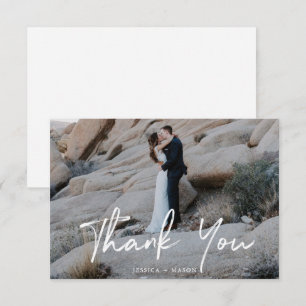 Hand Lettering Wedding Thank You Card