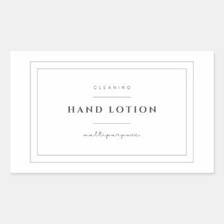 Hand Lotion Label Stickers