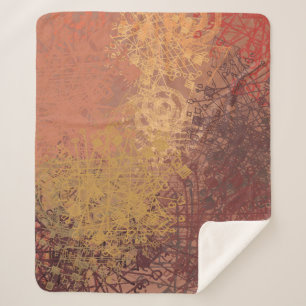 Hand made art. Colorful texture. Modern artwork. S Sherpa Blanket