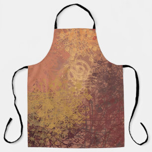 Hand made art. Colourful texture. Modern artwork. Apron