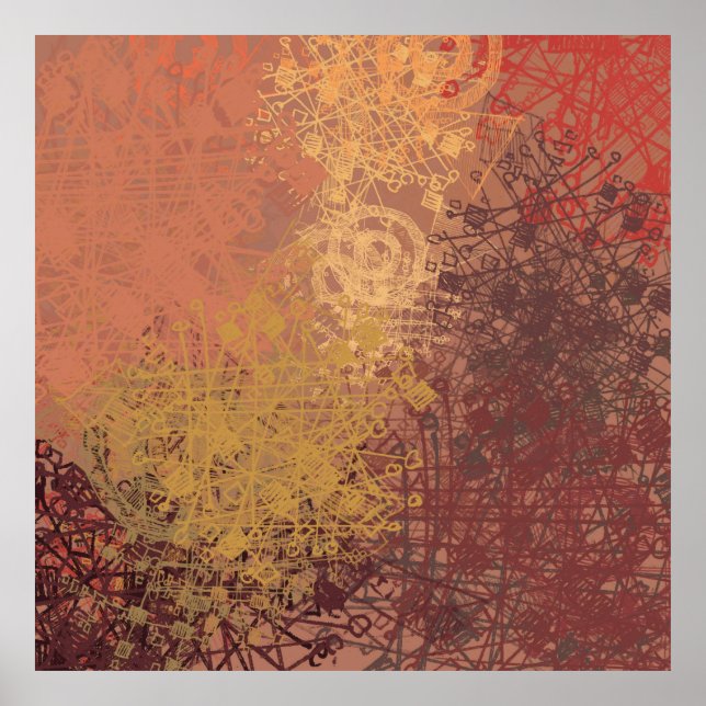 Hand made art. Colourful texture. Modern artwork.  Poster (Front)