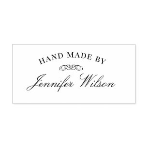 Hand Made By elegant monogram Self-inking Stamp