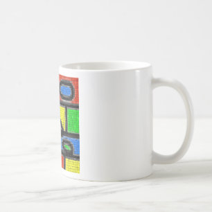 Hand-made mosaic, modern art. coffee mug