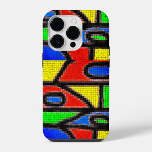 Hand-made mosaic, Painting Barcelona Tilles iPhone 14 Pro Case