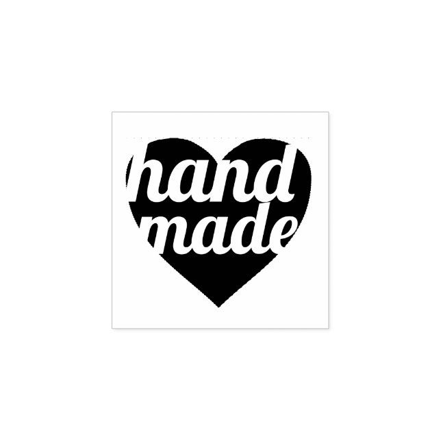 Hand Made Script Heart Product Stamp (Imprint)
