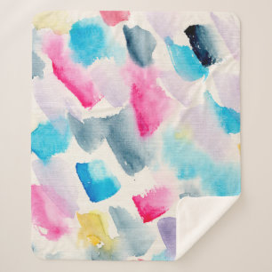 hand made watercolor abstract brush strokes backgr sherpa blanket