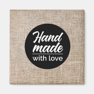 Hand made with love magnet