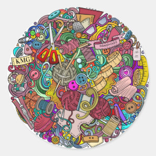 Hand Made with Love Sticker