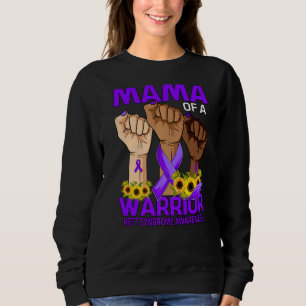 Hand Mama Of A Warrior Rett Syndrome Awareness Sun Sweatshirt
