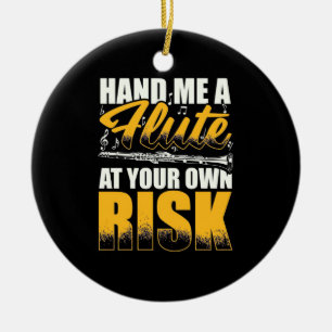 Hand Me Flutes Ceramic Ornament