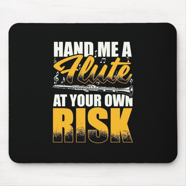 Hand Me Flutes Mouse Pad (Front)