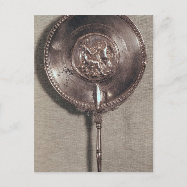 Hand mirror depicting Leda and the swan Postcard (Front)
