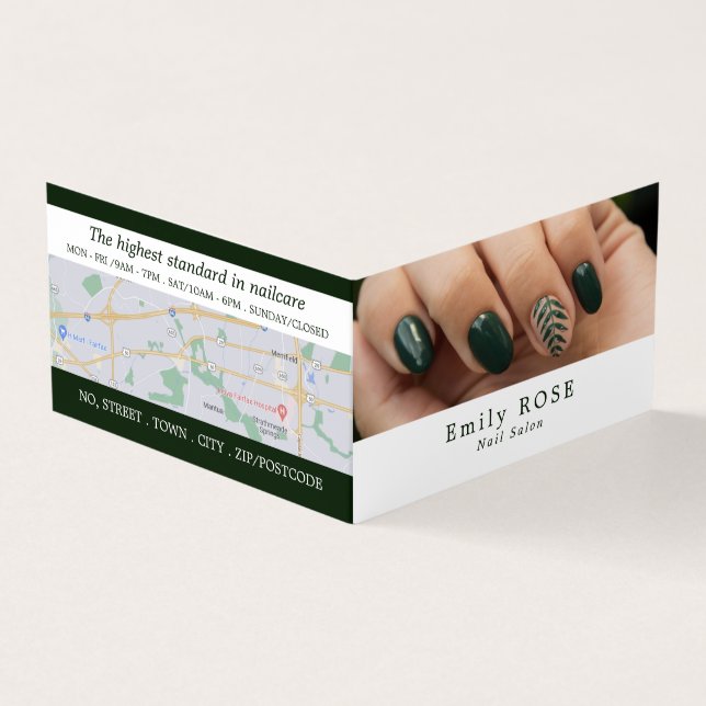 Hand Model, Nail Technician, Nail Salon Loyalty Business Card (Outside)