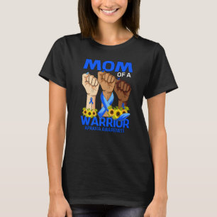 Hand Mum Of A Warrior Apraxia Awareness Sunflower T-Shirt