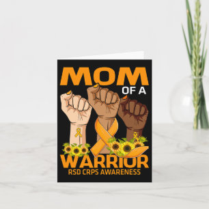 Hand Mum Of A Warrior Rsd Crps Awareness Sunflower Card