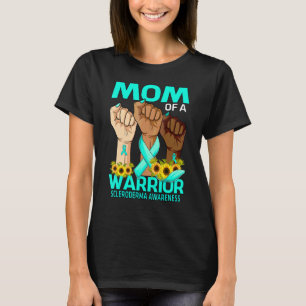 Hand Mum Of A Warrior Scleroderma Awareness Sunflo T-Shirt
